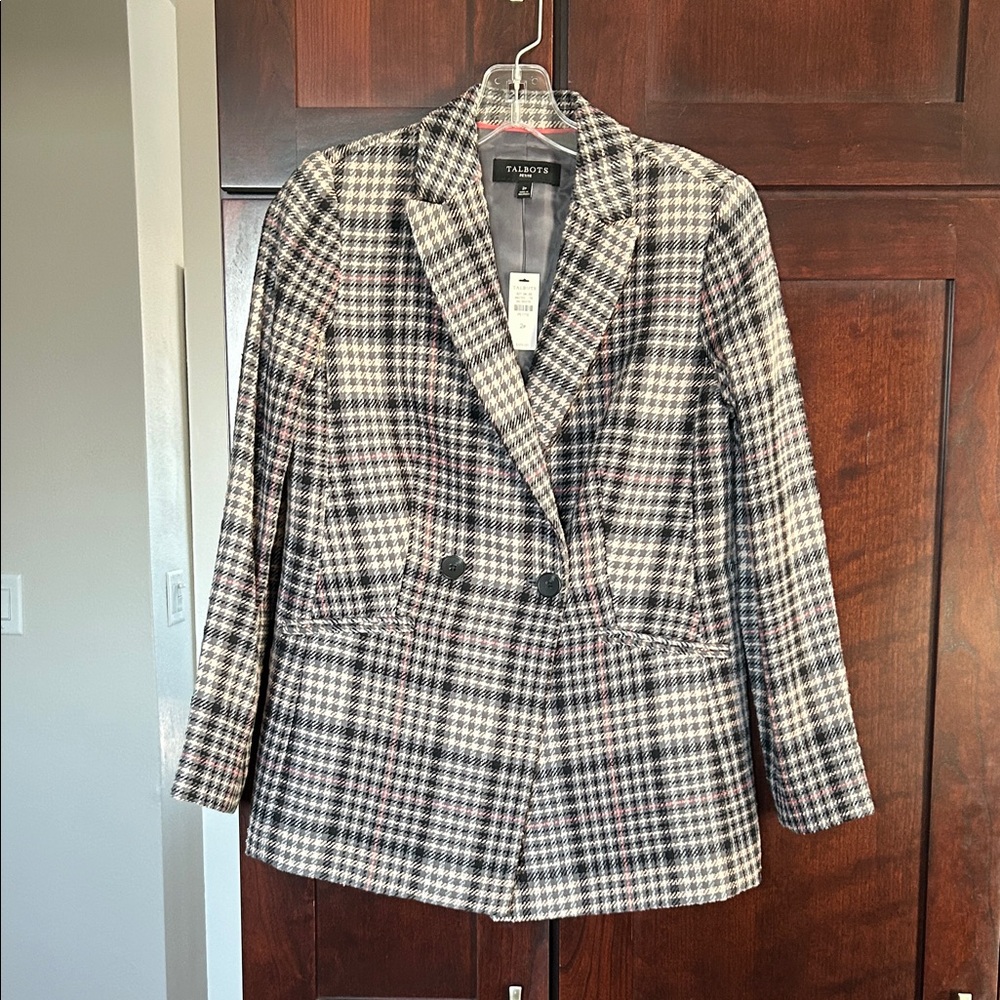 Talbots Women's Checkered Blazer